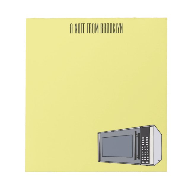 Microwave cartoon illustration notepad (Front)