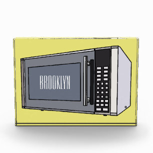 Microwave cartoon illustration photo block