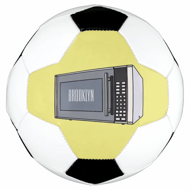 Microwave cartoon illustration soccer ball (Front)