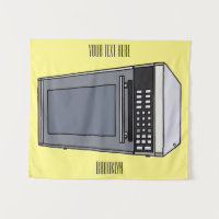Microwave cartoon illustration