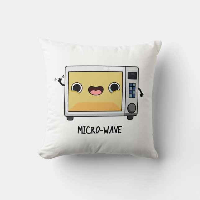 Microwave Funny Pun  Cushion (Front)