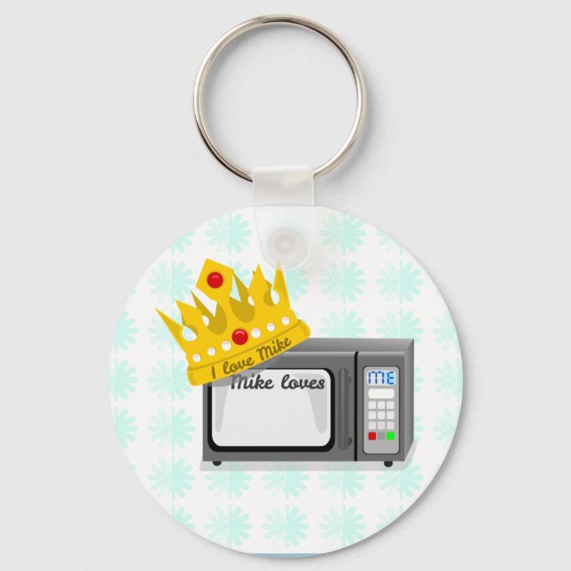 Microwave is King Key Ring (Front)
