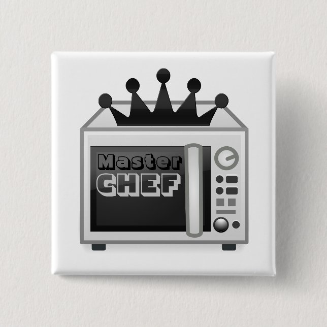 Microwave Master Chef 15 Cm Square Badge (Front)