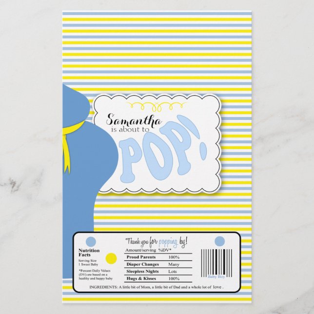Microwave Popcorn Bag Wrapper (Front)