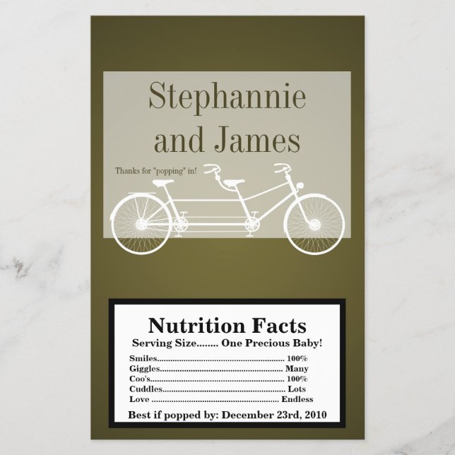 Microwave Popcorn Wrapper Brown Double Bike (Front)