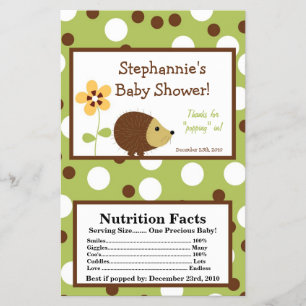 Microwave Popcorn Wrapper Forest Friends Hedgehog