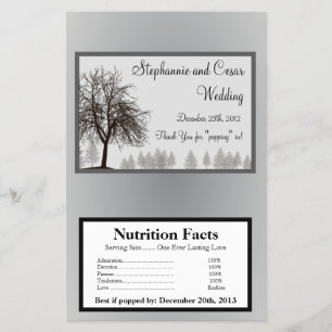 Microwave Popcorn Wrapper Grey Winter Trees Snow