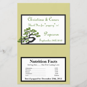 Microwave Popcorn Wrapper Japanese Green Bonsai Tr