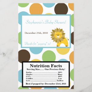 Microwave Popcorn Wrapper Jungle King Lion Safari