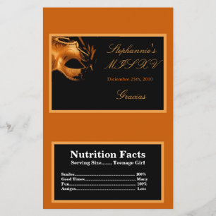 Microwave Popcorn Wrapper Mis XV Orange