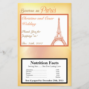Microwave Popcorn Wrapper Paris Peach