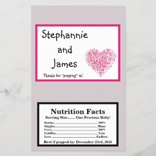 Microwave Popcorn Wrapper Pink Floral Petals Flowe