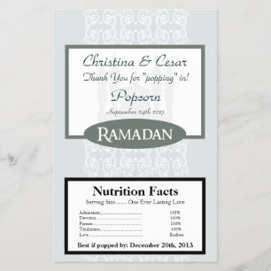 Microwave Popcorn Wrapper Soft Blue Islamic Ramada