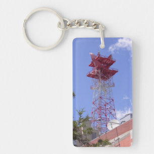 Microwave Relay Radio Telecom Tower Key Ring