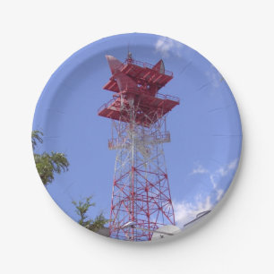 Microwave Relay Radio Telecom Tower Paper Plate