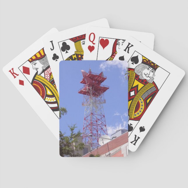 Microwave Relay Radio Telecom Tower Playing Cards (Back)