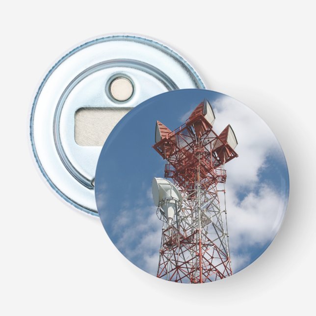 Microwave Telecommunications Tower Bottle Opener (Front)