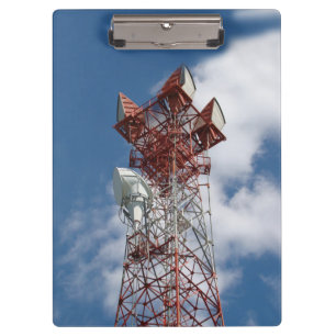 Microwave Telecommunications Tower Clipboard