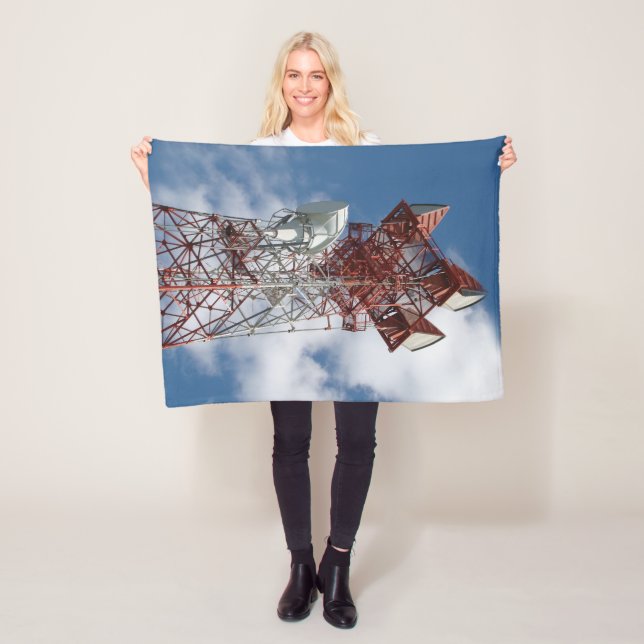 Microwave Telecommunications Tower Fleece Blanket (In Situ)