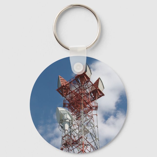 Microwave Telecommunications Tower Key Ring (Front)