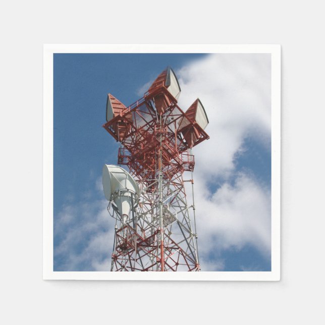 Microwave Telecommunications Tower Napkin (Front)