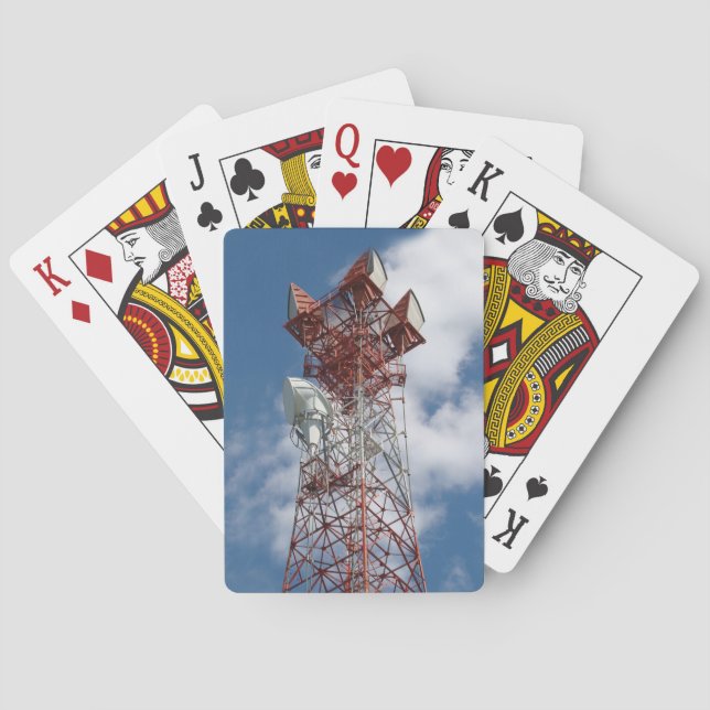 Microwave Telecommunications Tower Playing Cards (Back)