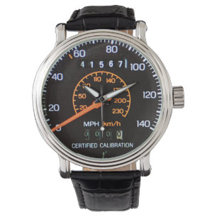 Mid 1980s Classic Sports Car Police Speedometer Watch