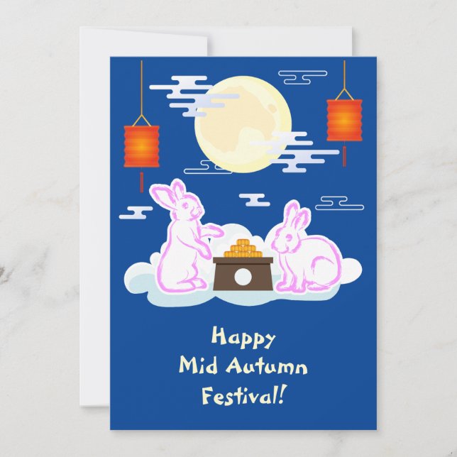 Mid Autumn Festival Moon Rabbit Mooncake Clouds (Front)