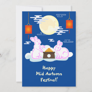 Mid Autumn Festival Moon Rabbit Mooncake Clouds