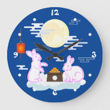Mid Autumn Festival Moon Rabbit Mooncake Clouds