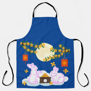 Mid Autumn Festival Moon Rabbit Mooncake Osmanthus Apron