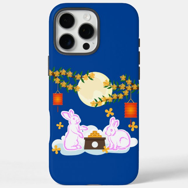 Mid Autumn Festival Moon Rabbit Mooncake Osmanthus Case-Mate iPhone Case (Back)
