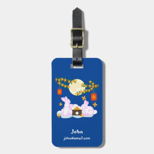 Mid Autumn Festival Moon Rabbit Mooncake Osmanthus Luggage Tag