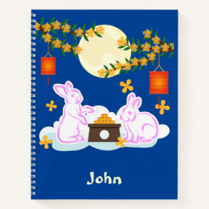 Mid Autumn Festival Moon Rabbit Mooncake Osmanthus Notebook