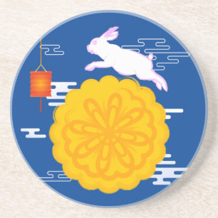 Mid Autumn Festival Mooncake Jumping Moon Rabbit Coaster