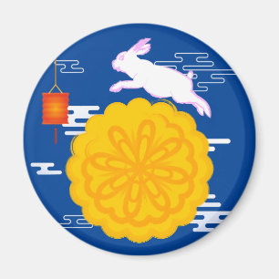 Mid Autumn Festival Mooncake Jumping Moon Rabbit Magnet
