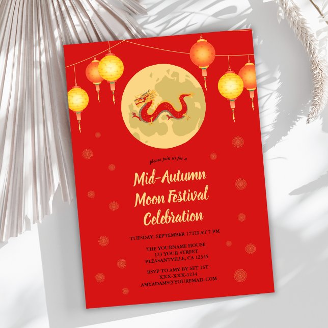 Mid-Autumn Moon Festival Dragon Holiday Card (Creator Uploaded)