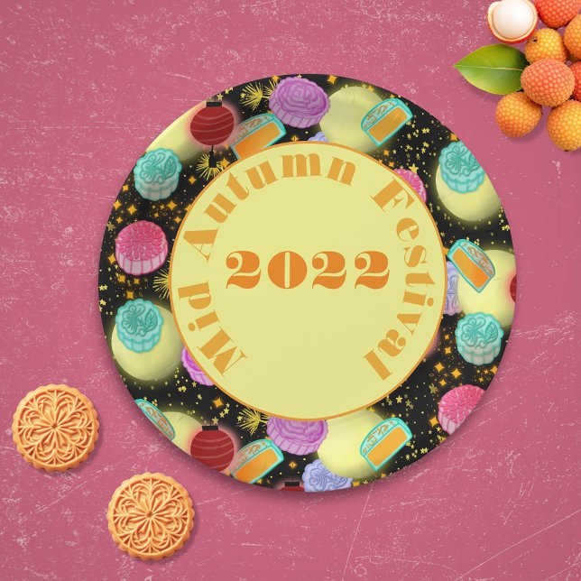 Mid Autumn Moon Festival- night  Paper Plates (Creator Uploaded)