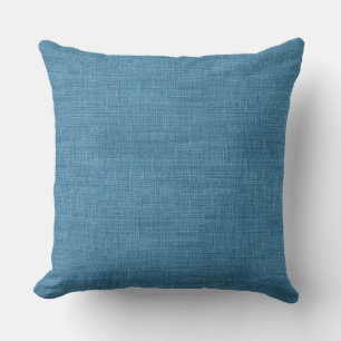Mid-Blue Throw Pillow