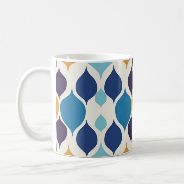 Mid Century 1960s Geometric Colourful Mugs (Left)