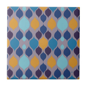 Mid Century 1960s Geometric Pastel Tile