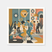 Mid Century 60s Hip Martini Cocktail Dance Party