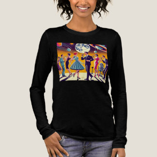Mid Century 60s Space Age Cocktail Party Tri-Blend Shirt