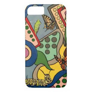 Mid-Century Abstract Butterfly Factory painting on Case-Mate iPhone Case