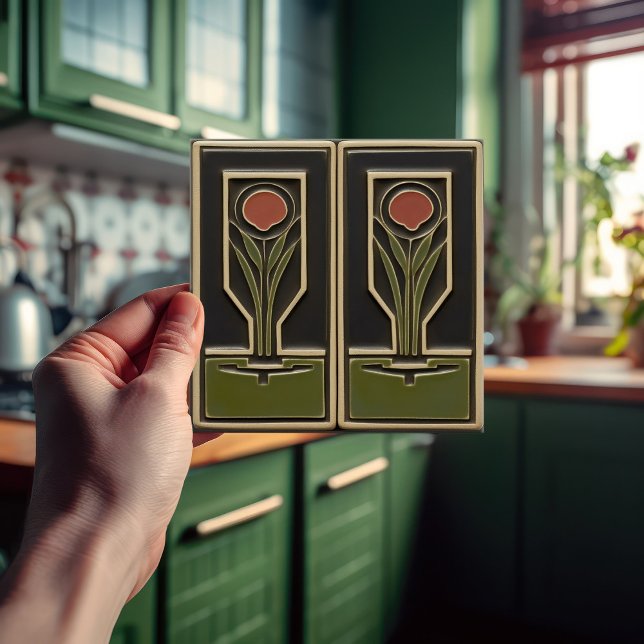 Mid-Century Abstract Garden Florals Greenhouse Tile (Creator Uploaded)