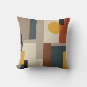 Mid Century Abstract Geometric Harmony Cushion