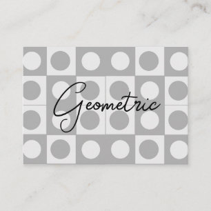 Mid Century Abstract Geometric Pattern Business Card