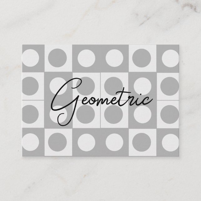 Mid Century Abstract Geometric Pattern Business Card (Front)