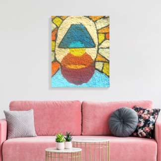 Mid-century abstract light design canvas print