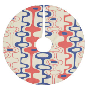 Mid-century abstract: modern seamless design. brushed polyester tree skirt